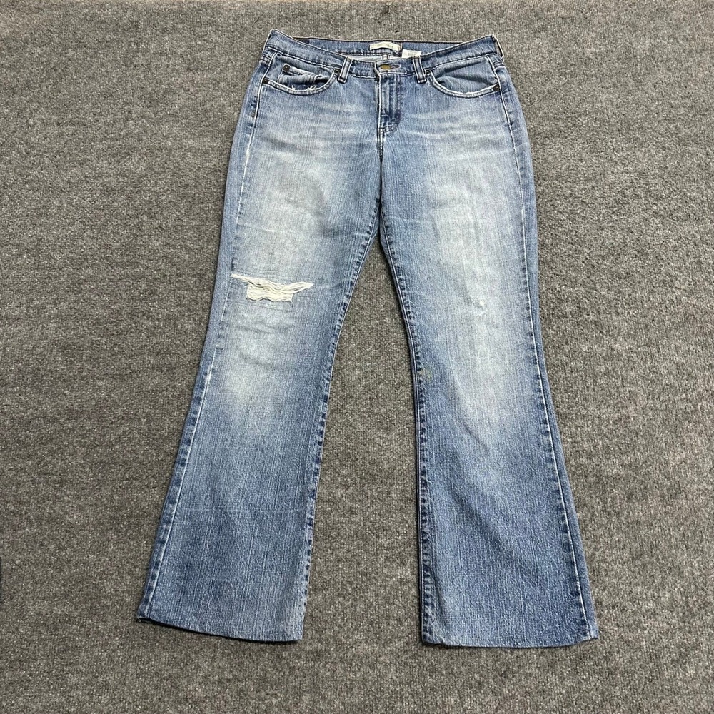 Levi's Jeans Womens Size 8 S Blue 515 Bootcut Distressed Light Wash Denim Pants